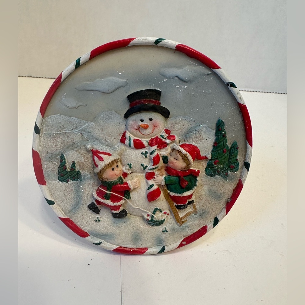 Christmas Snowman Theme‎ Ceramic Plate Stand